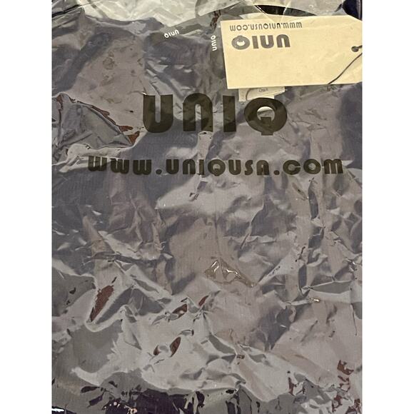 Uniq Women's Lightweight Long Sleeve Navy Blue Sweater Cut Out Neck M L NWT - Picture 5 of 8